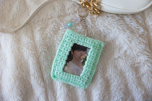 Twinkling Crocheted Photocard Holder (Mint)