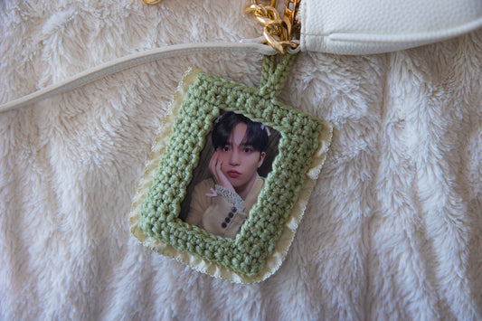 Ribbon Crochet Photocard Holder (Green)