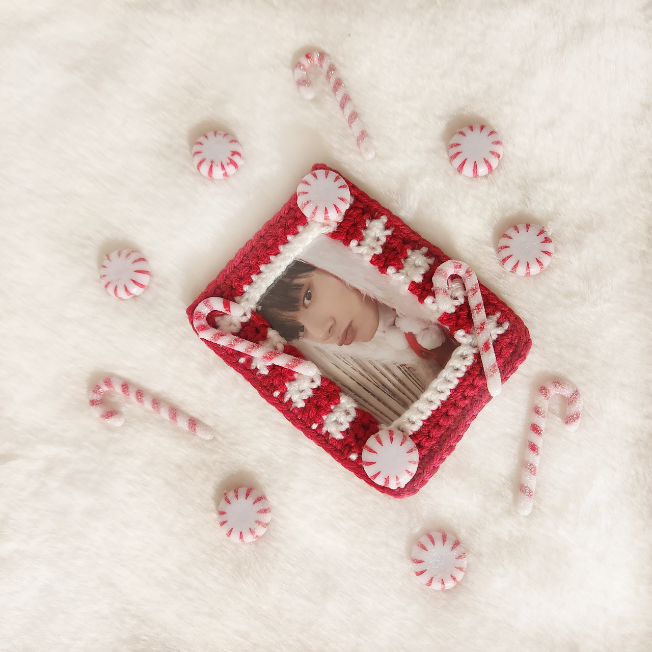 Candy Cane Photocard Holder